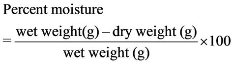 soil moisture content formula